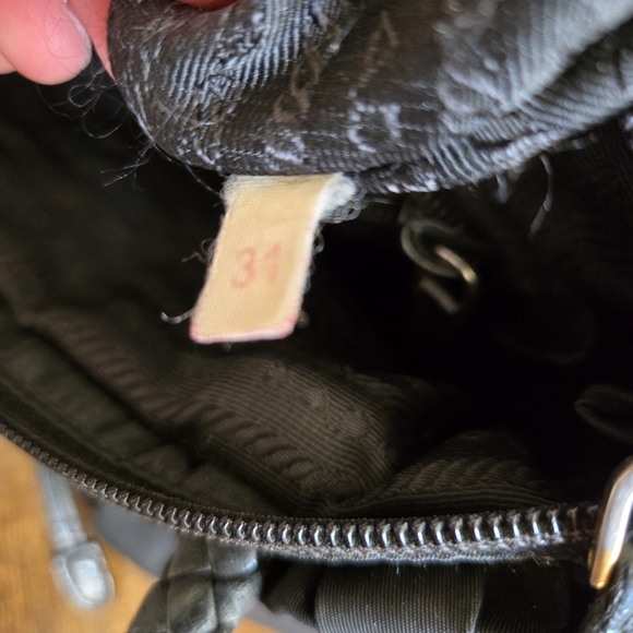 Prada Black Gathered Hand Bag - Picture 7 of 8